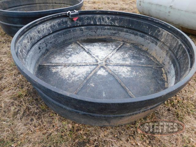 (2) Large Round Poly Cattle Water Tanks 